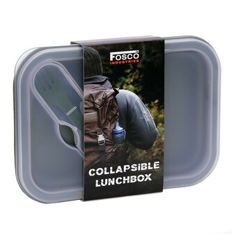 Fosco bo&icirc;te &agrave; lunch pliable 600 ml, verte, avec couvercle