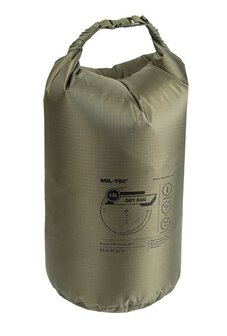 Mil-Tec Water resistant Drybag, Rip Stop, 13L, OD green