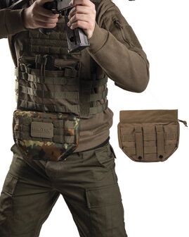 Mil-Tec Drop down pouch voor plate carrier vesten, dark coyote