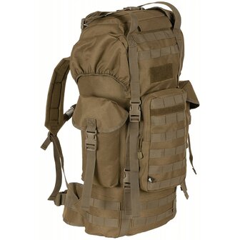 MFH Bundeswehr Molle Combat backpack, 65l, aluminum frame, Coyote tan