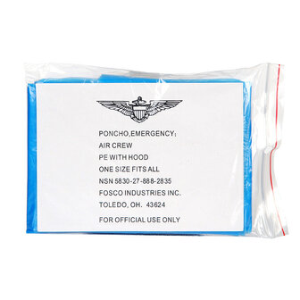 Fosco Emergency poncho Air crew