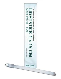 Mil-Tec Breaklight chemlight ultra white 30-120 min.