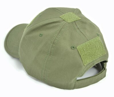 Casquette tactique AB operations Ripstop avec velcro, vert olive, r&eacute;glable