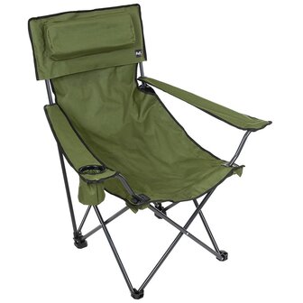 Fox outdoor Folding chair, &quot;Deluxe&quot;, OD green, back- and armrest