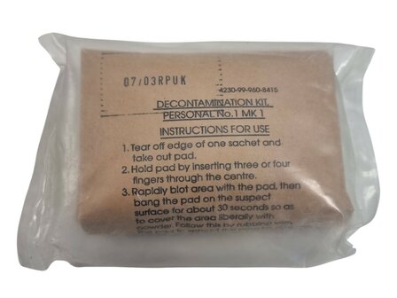 GB RPUK CBRN Personal Decontamination Kit &ndash; No.1 Mk1