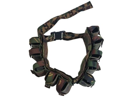 KL landmacht Bandelier riem voor 10x 40mm granaat, opdeelbaar naar 2x5, DPM camo