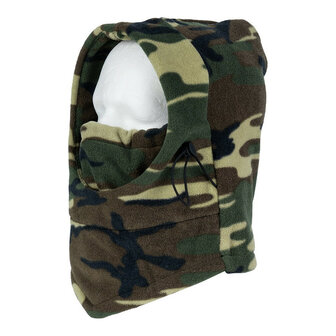 Fostex Polar Bivakmuts, Cold Weather fleece, woodland camo