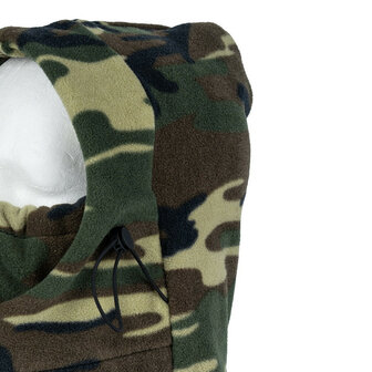 Fostex Polar Sturmhaube, Cold Weather fleece, woodland camo