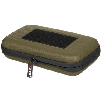 MFH case rigide compacte avec bandes velcro, vert olive