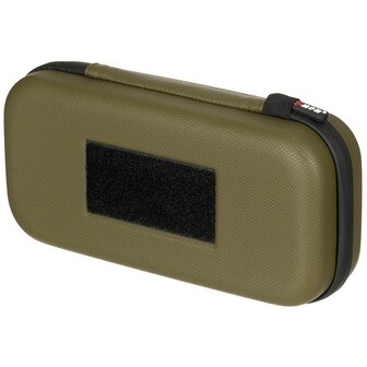 MFH case rigide grande avec bandes velcro, vert olive