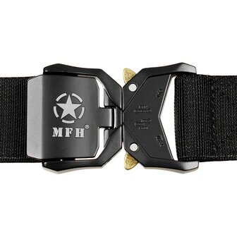 MFH tactical belt broekriem, quick release 3,7CM, zwart