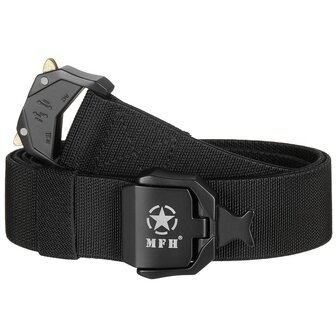 MFH ceinture de pantalon tactique, d&eacute;gagement rapide 3,7CM, noir