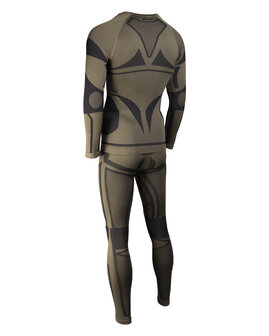 Mil-Tec Thermal Base Layer Set, Hose + Pullover, Performance ECW, olivgr&uuml;n