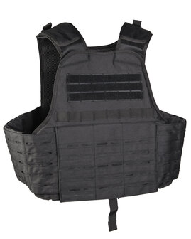 Mil-tec Plate carrier vest laser cut, zwart