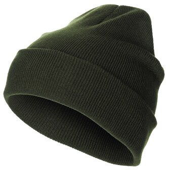 MFH Watch Hat, polyacrylic, OD green, fine knit