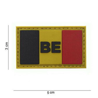 101 INC 3D PVC patch petit &quot; Belgium BE&quot; 