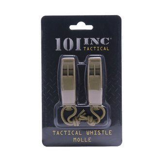 101 Inc tactical whistle molle set 2 pieces