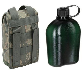 MFH US canteen Gen II 1QT with Molle pouch ABU camo, BPA free