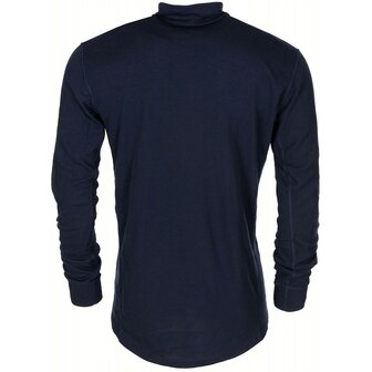 Odlo thermische longsleeve onderhemd met col en rits, Marine blauw