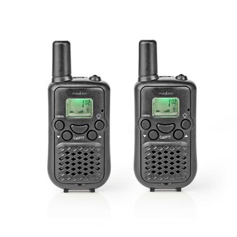 Nedis TK0500 PTT/VOX Walkie-Talkie Funkger&auml;t set, bis zu 5 km, schwarz