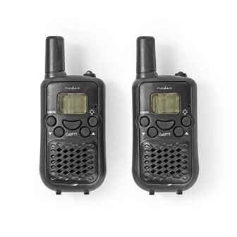 Nedis TK0500 PTT/VOX Walkie-Talkie Funkger&auml;t set, bis zu 5 km, schwarz