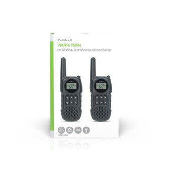 Nedis TK1050 PTT/VOX Walkie-Talkie Funkger&auml;t set wiederaufladbar, bis zu 10 km, schwarz