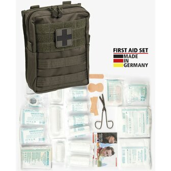 Mil-tec First Aid Set Leina Pro Gro&szlig; Molle 43-teilig, oliv gr&uuml;n