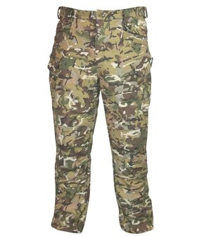 Kombat tactical Patriot softshell gevechtsbroek, Fleece voering, BTP Multicam