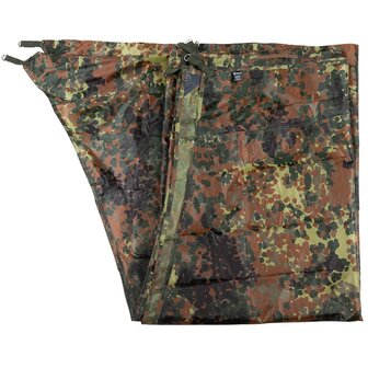 MFH Hexagon Tarp / Afdekzeil, 210T polyester, flecktarn, 340 x 310 CM