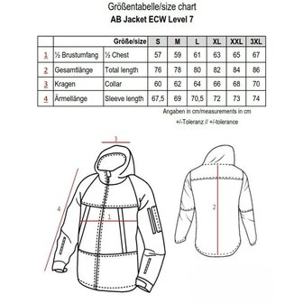 AB Soft Shell thermische jas ECW Level 7, winddicht en waterwerend, RAL 7013