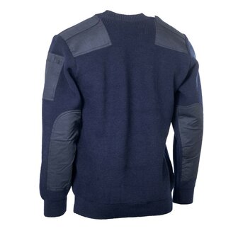 KL marine commando trui Wol met ronde hals, blauw