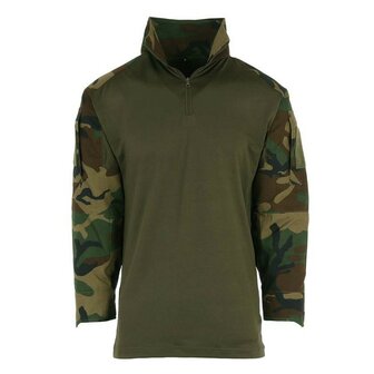 101 Inc Tactical shirt UBAC Warrior longsleeve, woodland camo