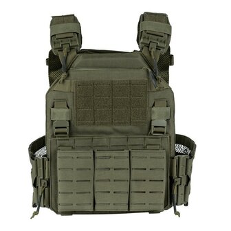 101 Inc QR plate carrier vest lasercut Molle, rapid release, legergroen