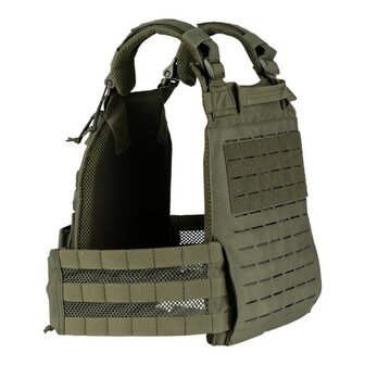 101 Inc QR plate carrier vest lasercut Molle, rapid release, legergroen