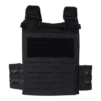 101 Inc QR plate carrier vest lasercut Molle, rapid release, zwart