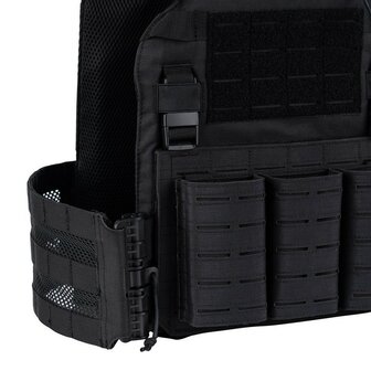 101 Inc QR plate carrier vest lasercut Molle, rapid release, zwart