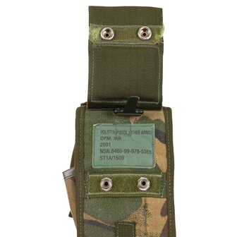 Holster d&#039;&eacute;paule pour pistolet britannique, avec rabat et sangle d&#039;&eacute;paule, DPM camo