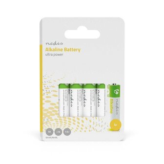 Nedis 1.5V alkaline LR6 AA battery, Schachtel mit 4 St&uuml;ck