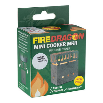 Fire Dragon Mini cooker MKII stove + Fuel tablet, CN371A