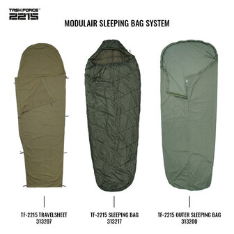 TF-2215 Doublure pour sac de couchage, vert olive