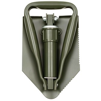 Bundeswehr Klappspaten / Feldschaufel 3-teilig gro&szlig; mit Tasche, oliv gr&uuml;n