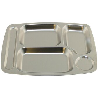 Plateau de cantine inox MFH, 5 compartiments