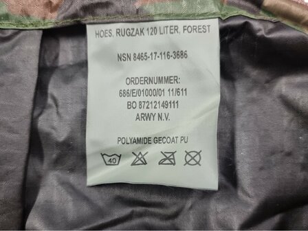 ARWY Wetterfeste Regenh&uuml;lle f&uuml;r Rucksack (L) 120L Ripstop, Forest camo