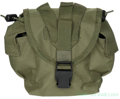 MFH veldfles koppeltas, MOLLE, legergroen