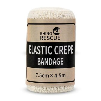 Rhino rescue elastisch gaasverband / crepe, 7.5 cm x 4.5 m