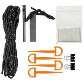 Fox Outdoor Notfallzelt, verst&auml;rkt, mit Survival Paket