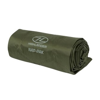 Highlander NAP-PAK inflatable sleeping mat, OD green