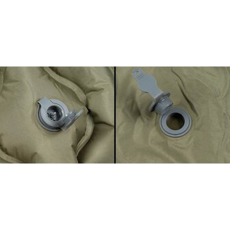 Fox Outdoor aufblasbare Isomatte mit Kissen, oliv gr&uuml;n