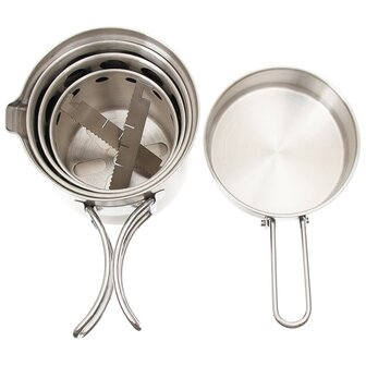Fox outdoor Kochset, &quot;Travel&quot;, Edelstahl