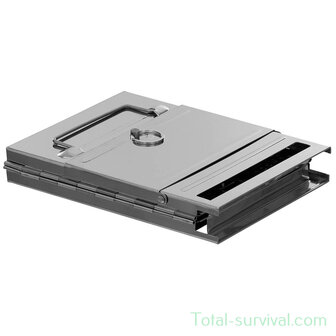 Fox outdoor Buitenkachel RVS, &quot;Rocket Stove&quot;, Medium opvouwbaar met grill